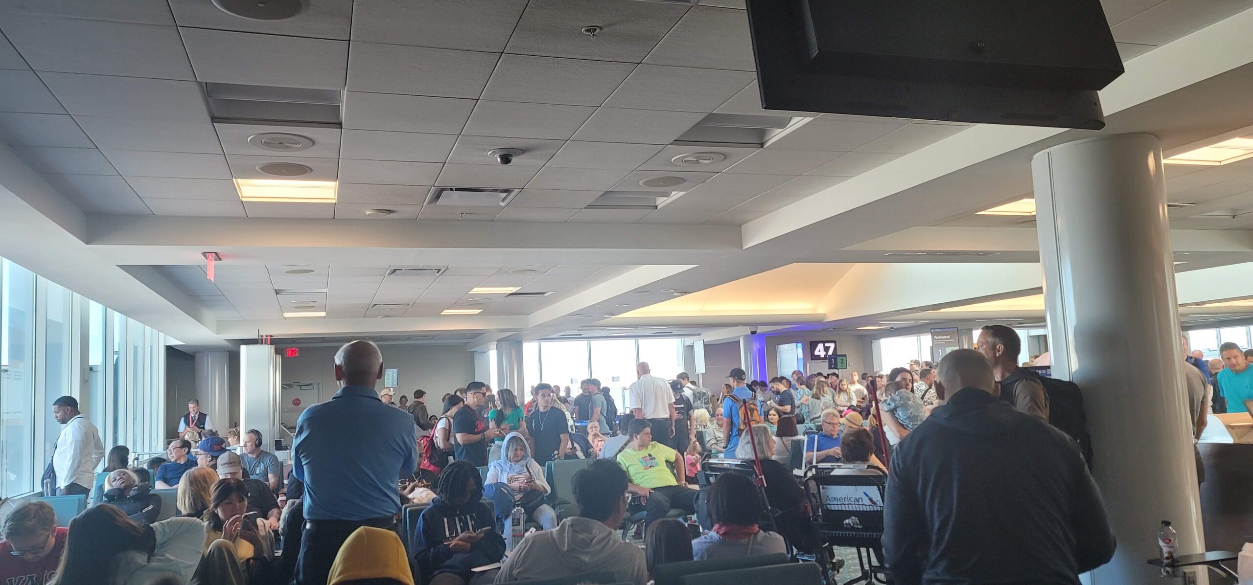 People waiting for their flight